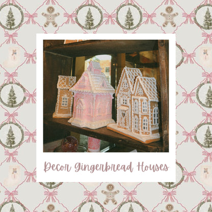 Pink Gingerbread Houses Decor