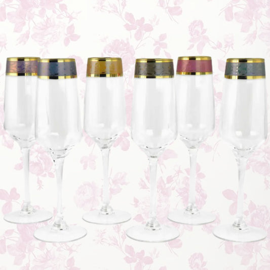 6 Champagne Glasses
