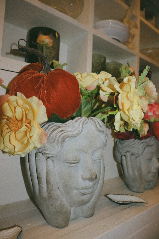 Women Stone Head Flower Pot