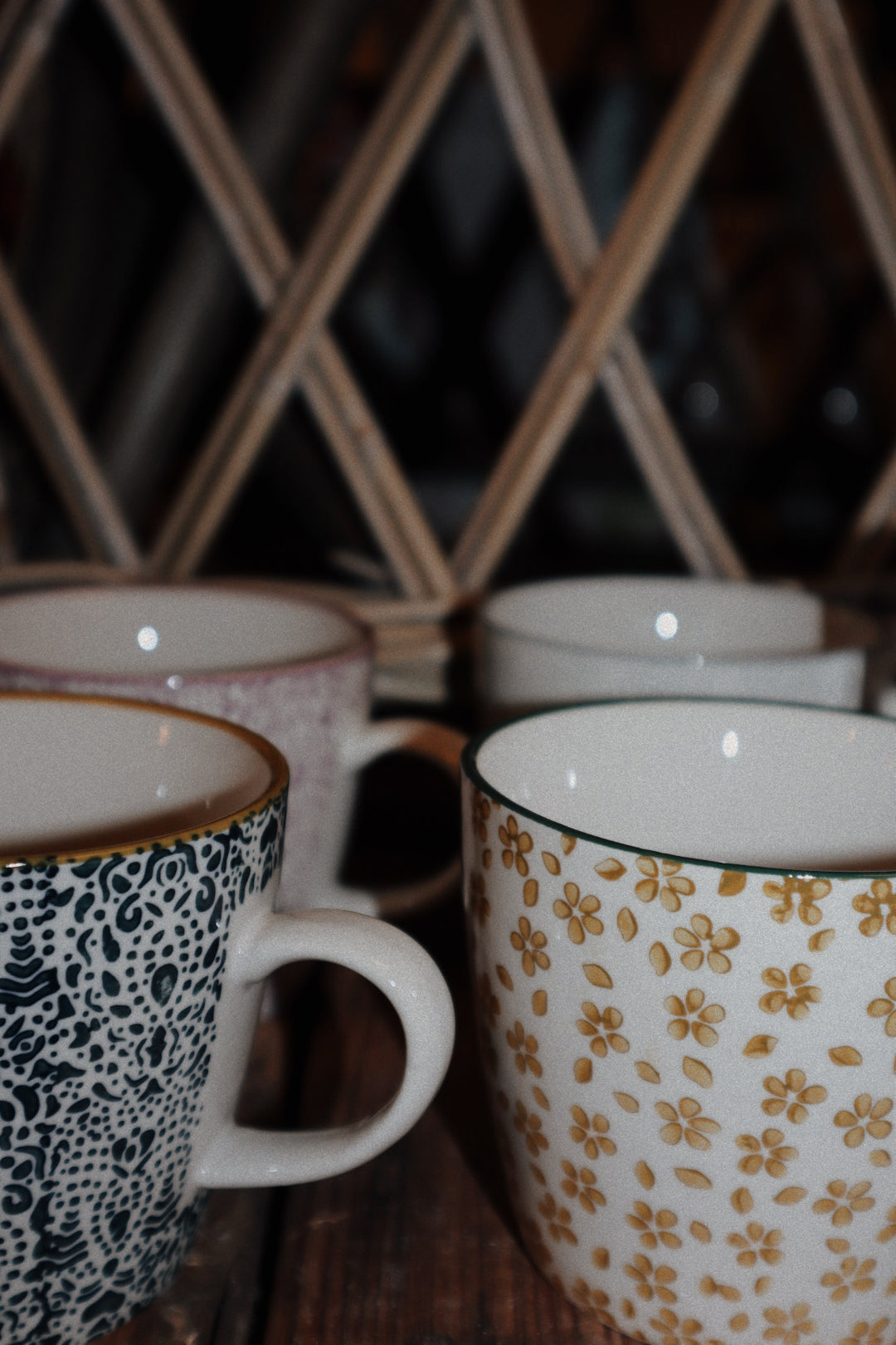 Set of 4 Floral Mugs