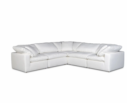 SCANDINAVIAN SECTIONAL WITHOUT OTTOMAN- WHITE